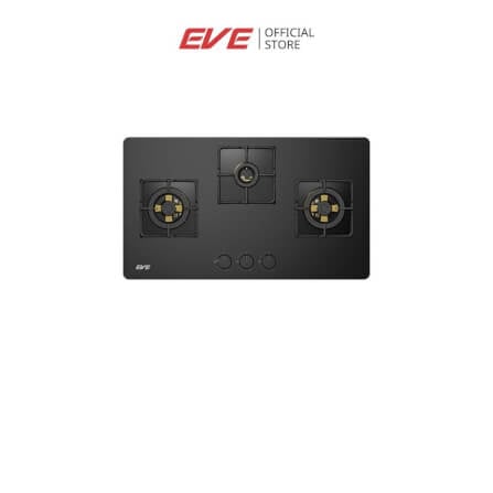 เตาฝังแก๊ส 3 หัว แบบฝัง ฐานกระจกนิรภัย EVE HB78-3BBTA/BG 78 ซม. สีดำ_8